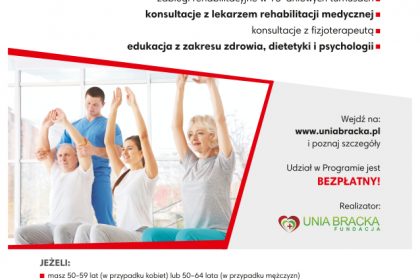 Bezpłatna rehabilitacja dla osób w wieku 50-64 w ramach programu finansowanego ze środków unijnych