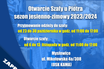 Otwarcie  „Szafy u Piotra” z odzieżą jesienno-zimową. 