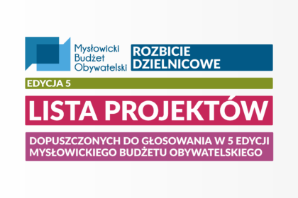 Lista projektów dopuszczonych do głosowania w piątej edycji Mysłowickiego Budżetu Obywatelskiego