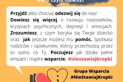 Powstała Grupia Wsparcia dla Rodziców